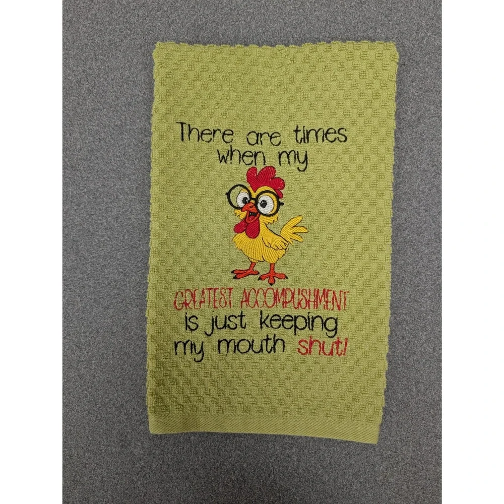 My Greatest Accomplishment Keeping my Mouth Shut, Kitchen Bath Bar Hand Towel